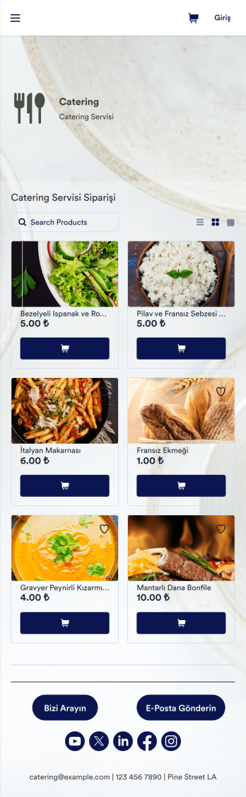 Catering Uygulama Șablonu