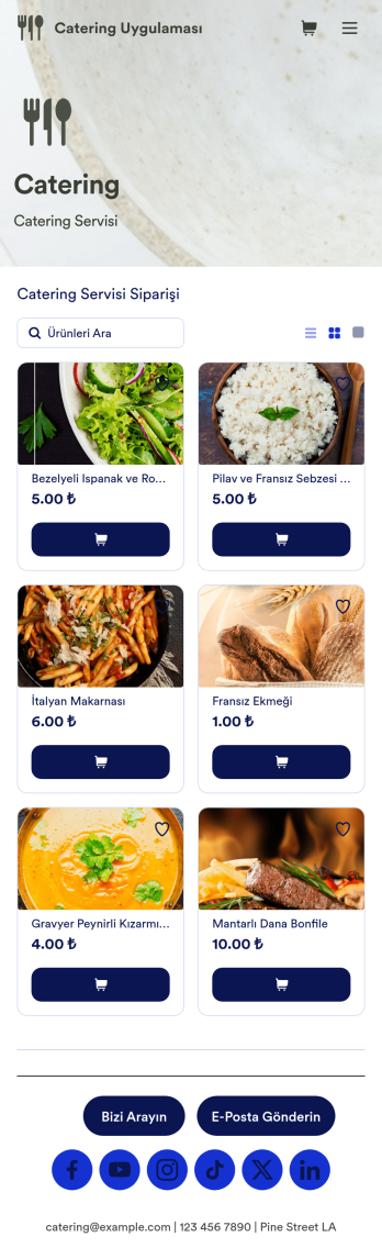 Catering Uygulama Șablonu