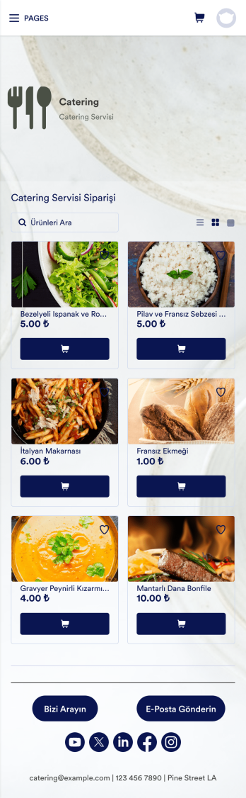 Catering Uygulaması Template