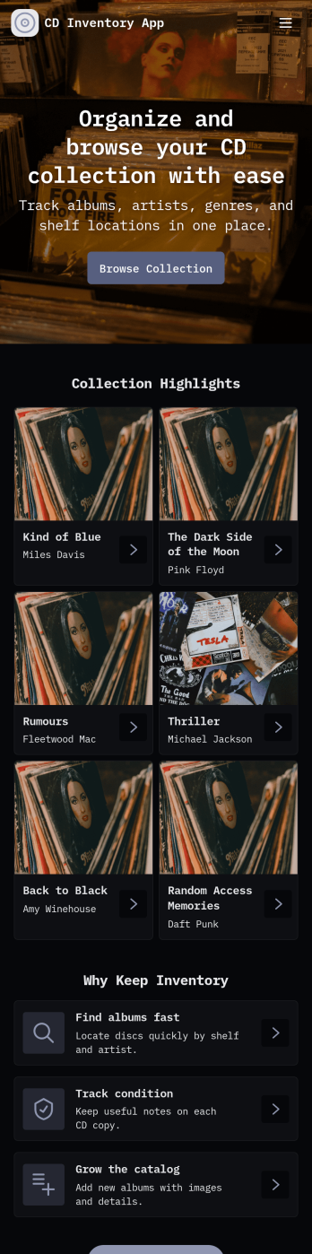 CD Inventory App Template