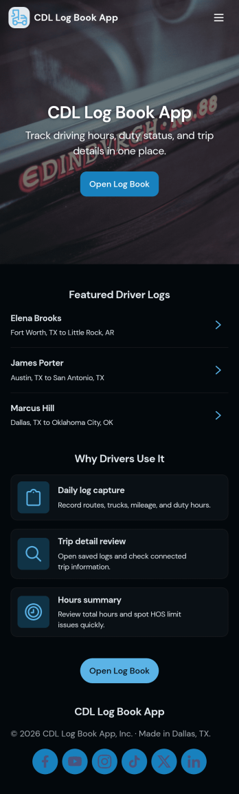 Cdl Log Book App Template