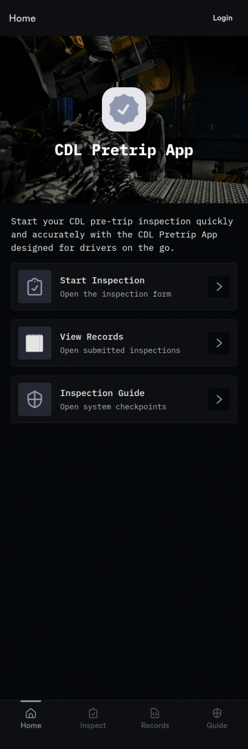 Cdl Pretrip App Template