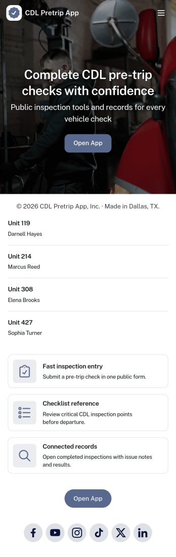 CDL Pretrip App Template