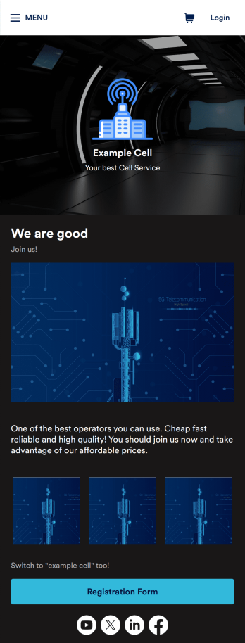 Cell Service App Template