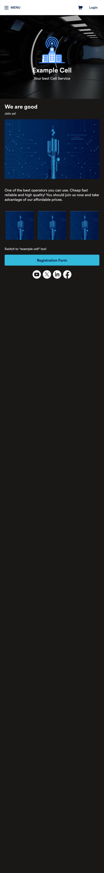 Cell Service App Template