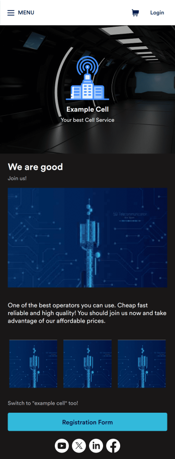 Cell Service App Template