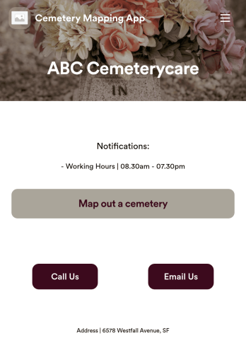 Customizable Cemetery Mapping App