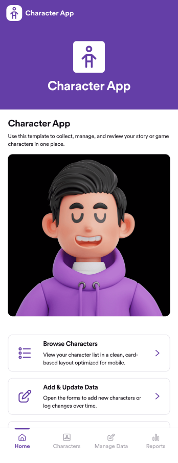 Character App Template