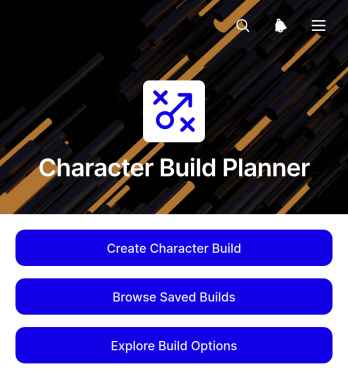 Character Build Planner App Template