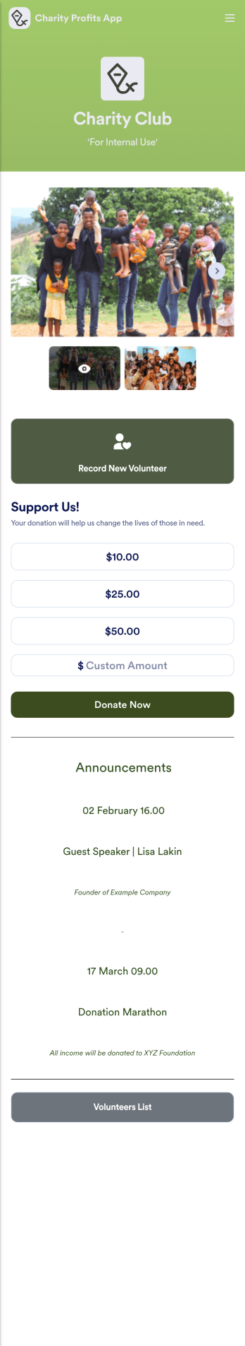 Charity Management App Template