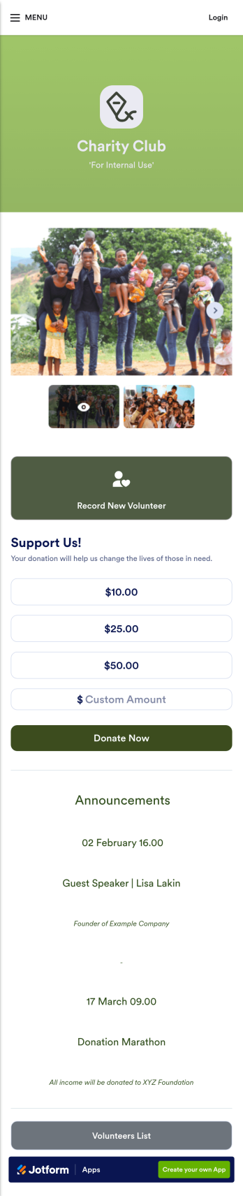 Charity Management App Template