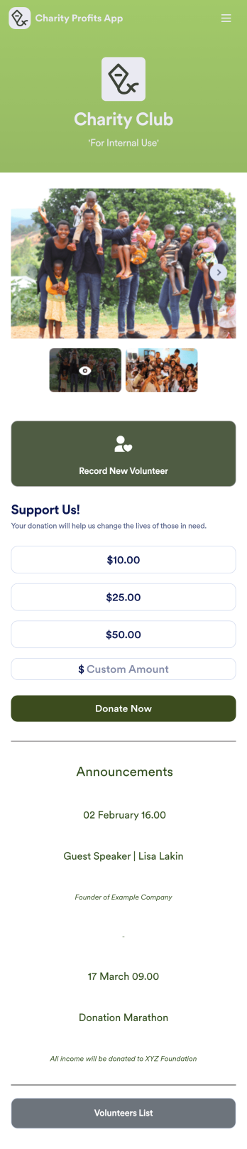 Charity Management App Template