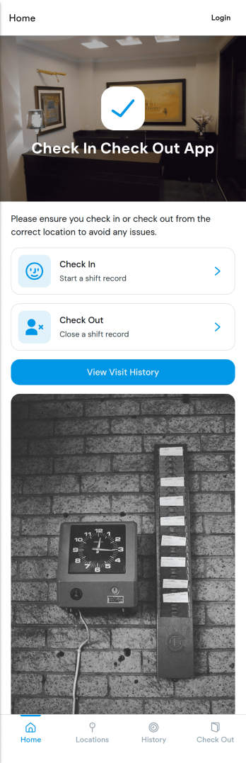 Check In Check Out App Template