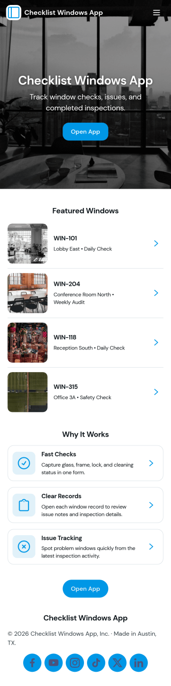 Checklist Windows App Template