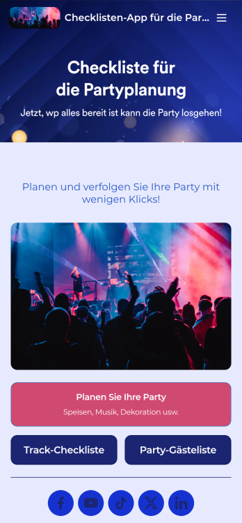 Checklisten-App für die Partyplanung