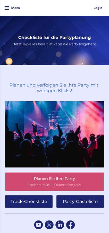 Checklisten-App für die Partyplanung