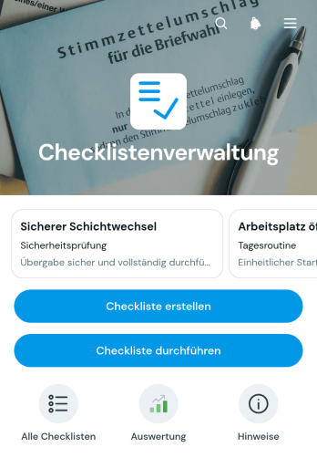 Checklistenverwaltungs-App