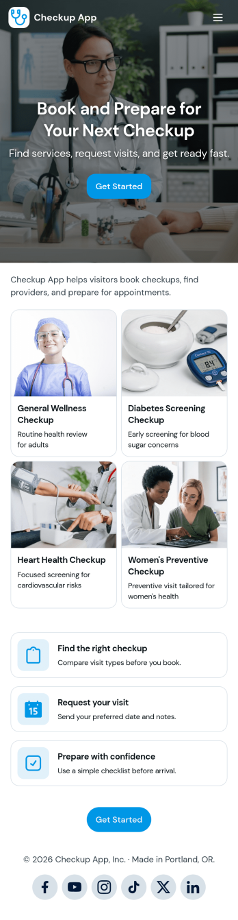 Checkup App Template