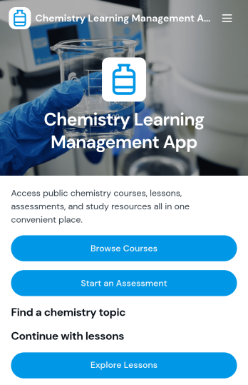 Chemistry Learning Management App Template