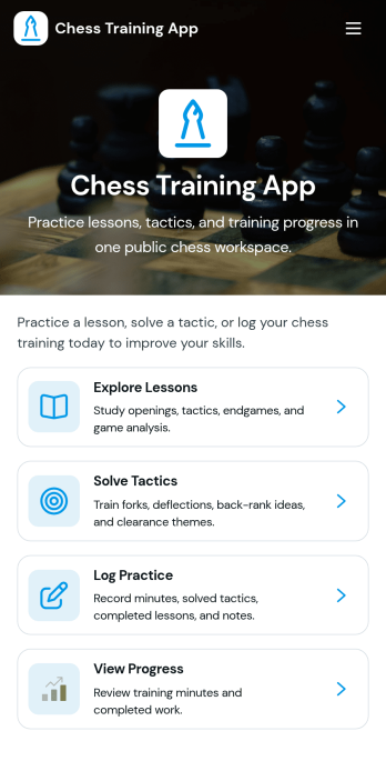 Chess Training App Template