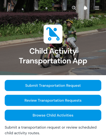 Child Activity Transportation App Template