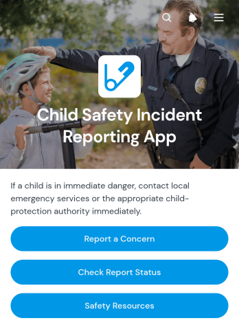 Child Safety Incident Reporting App Template