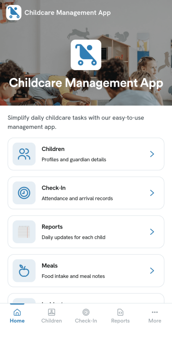Childcare Management App Template