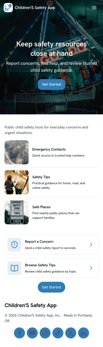 Children's Safety App Template