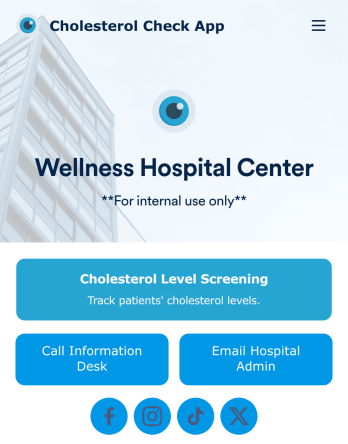 Cholesterol Check App Template