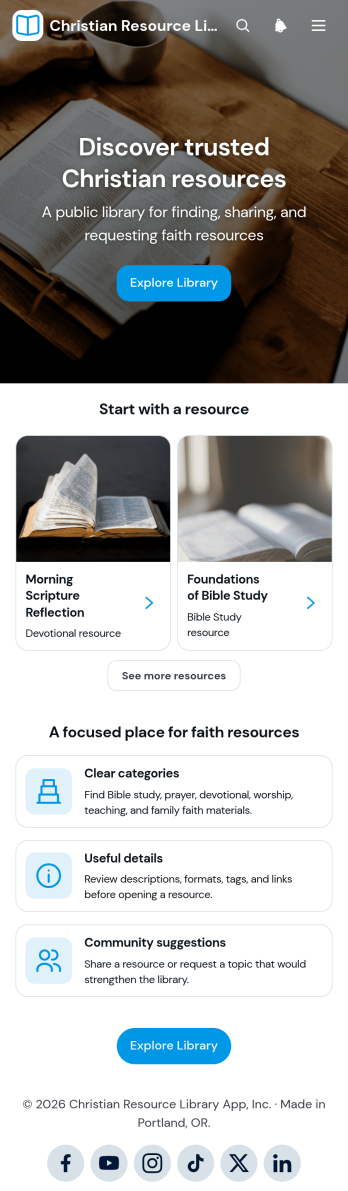 Christian Resource Library App Template