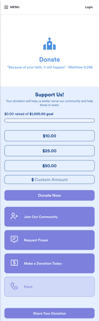Church Donation App Template