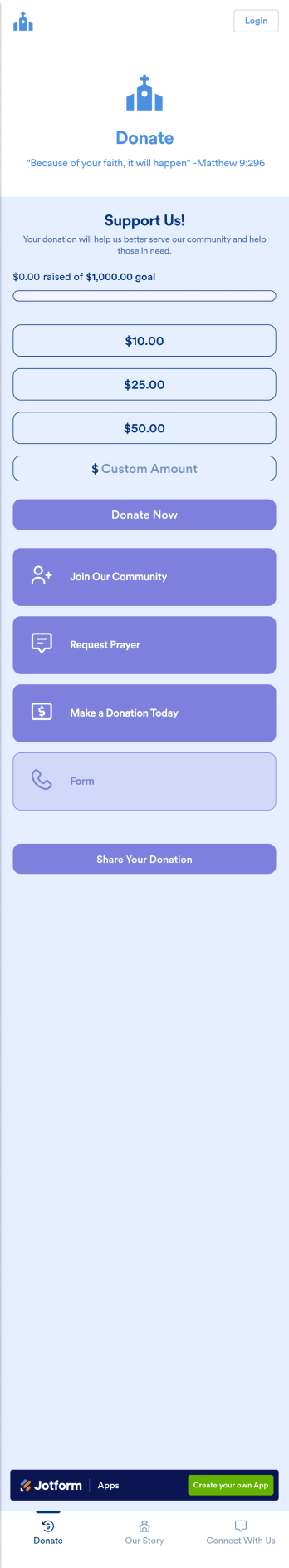 Church Donation App Template