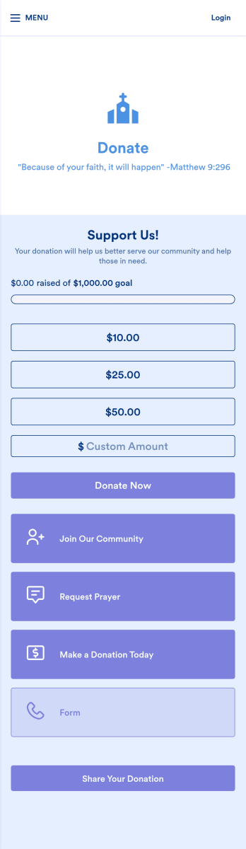 Church Donation App Template