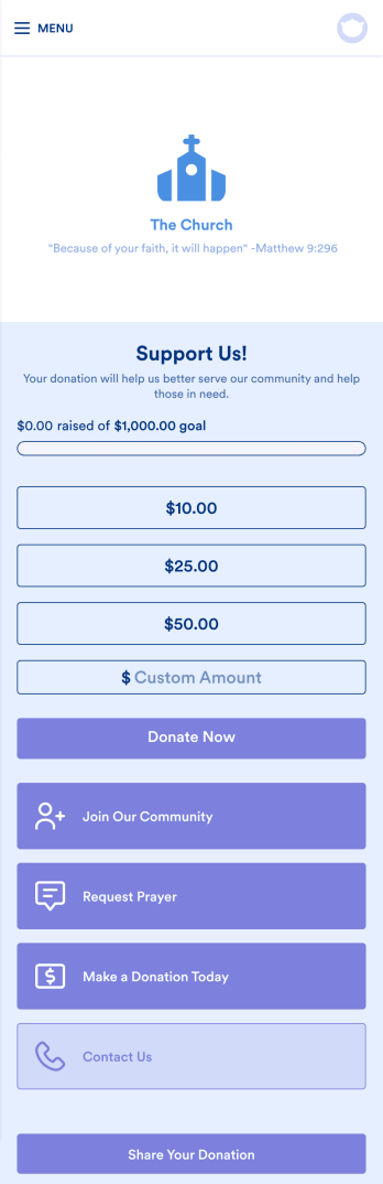 Church Donation App Template