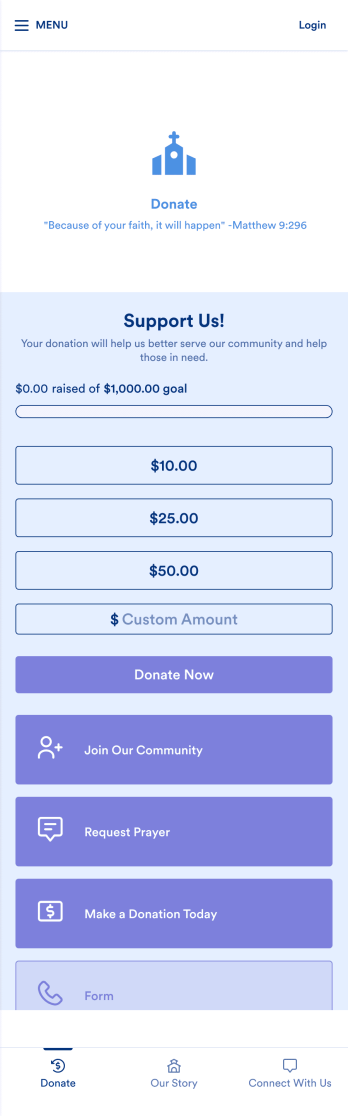 Church Donation App Template