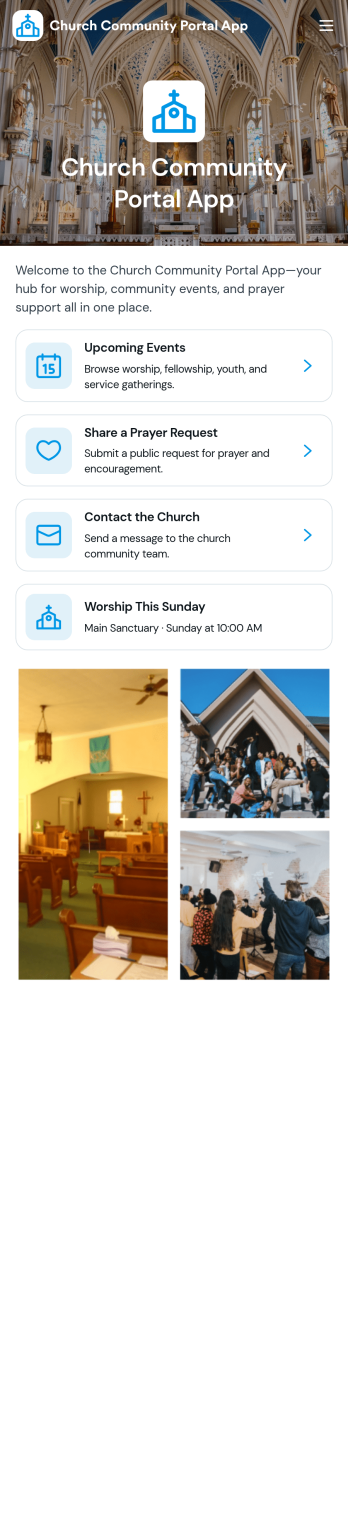 Church Community Portal App Template