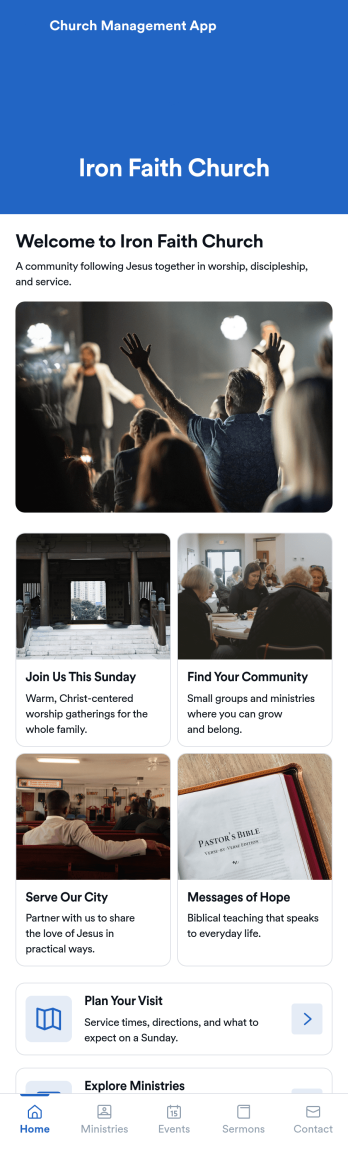 Church Management App Template