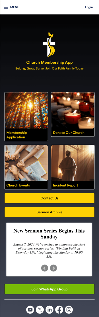 Church Membership App Template