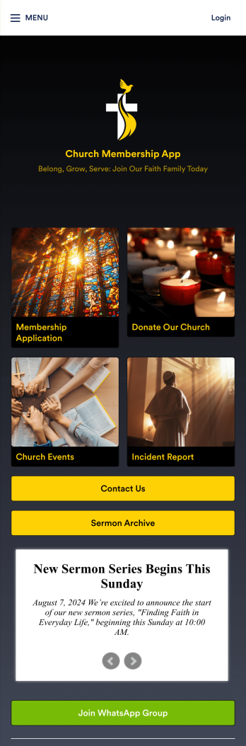 Church Membership App Template