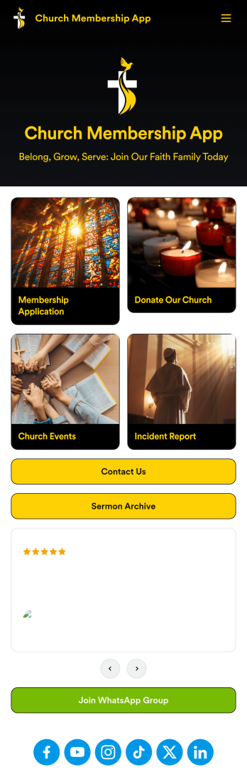 Church Membership App Template