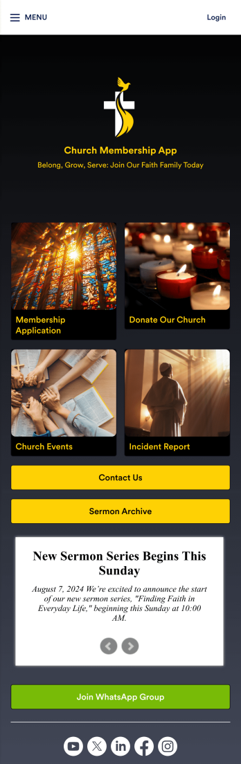 Church Membership App Template