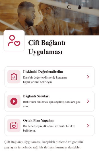 Çiftler İçin Bağ Kurma Uygulama Șablonu