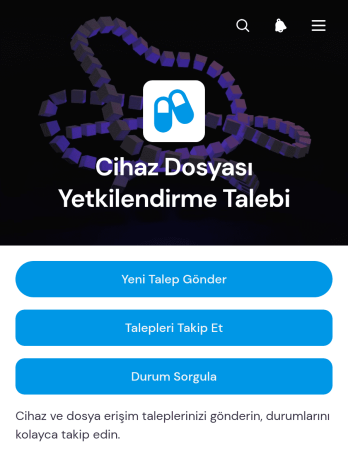 Cihaz Dosyası Yetkilendirme Talebi Uygulama Șablonu