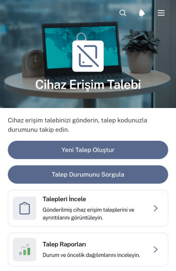 Cihaz Erişim Talebi Uygulama Șablonu