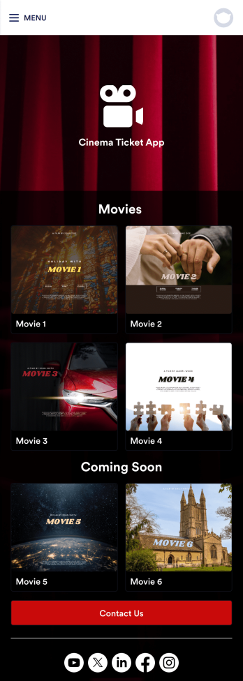 Cinema Ticket App Template