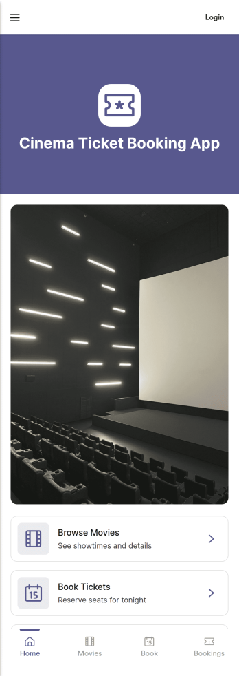 Cinema Ticket Booking App Template