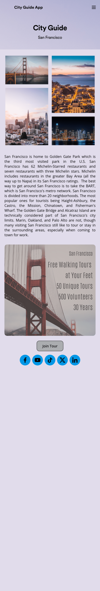 City Guide App Template