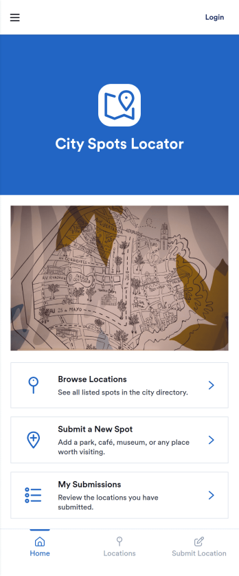 City Spots Locator App Template