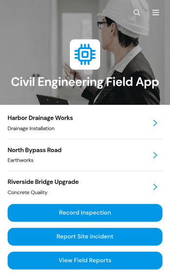 Civil Engineering Field App Template