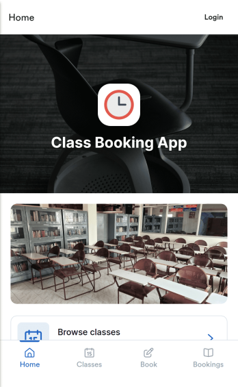 Class Booking App Template
